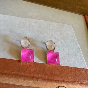 Pink, White and Gold Classic Chic Earring- vacation luxury, vintage, gem stone